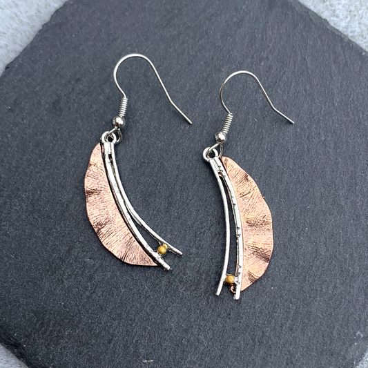 Bohemian Bronze Fan Earrings