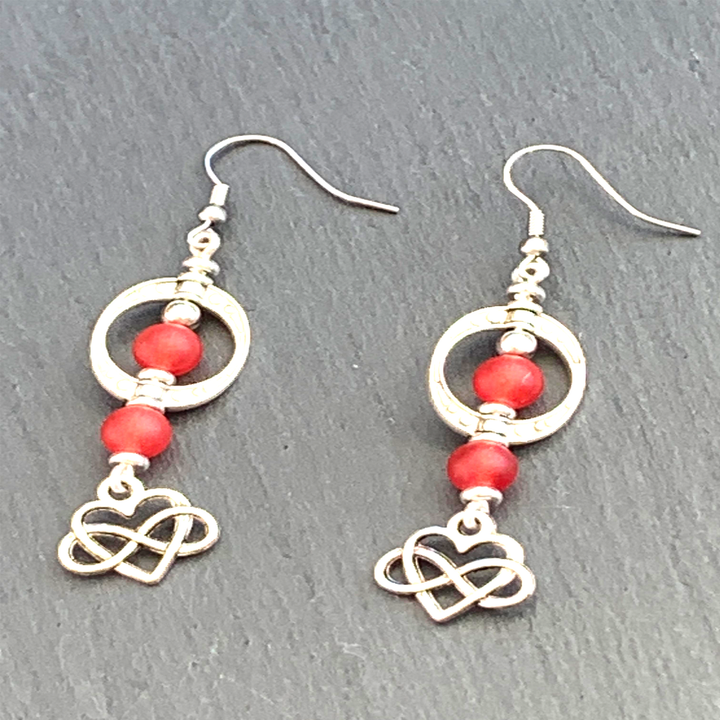 Wild Red Bead Earrings
