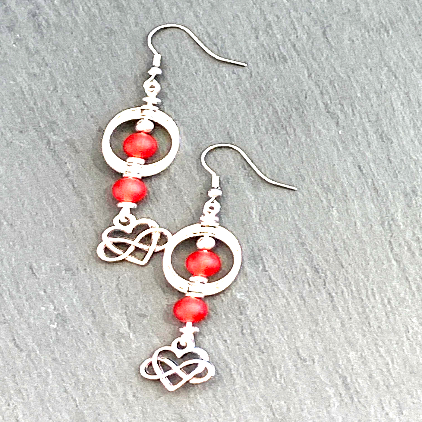 Wild Red Bead Earrings