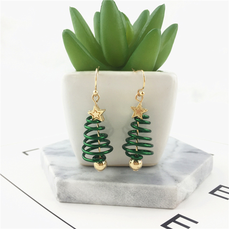 Christmas Tree Star Earrings