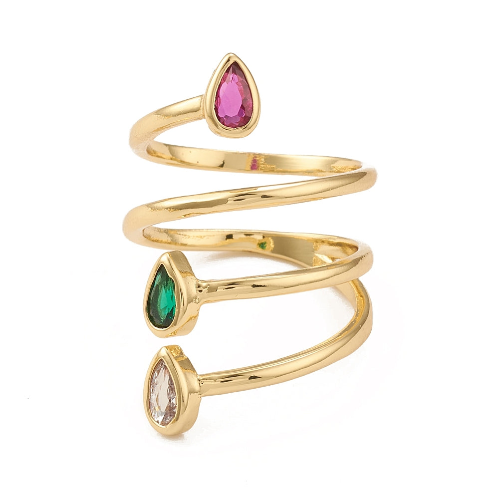 Trendy Zirconia Wrap Ring, Gift for Girls, friend, Wife, or Partner