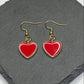 Classic Red Heart Earring