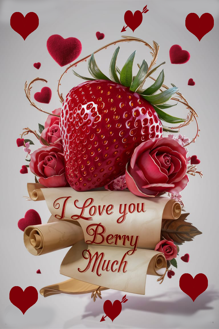 I Love You Berry Much Card