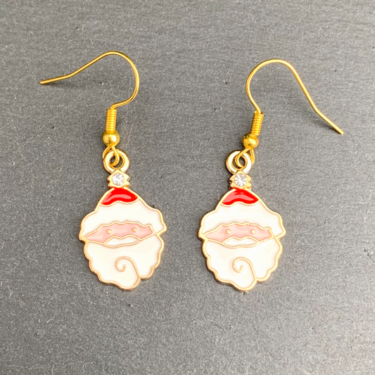 Santa Christmas Rhinestone Earrings