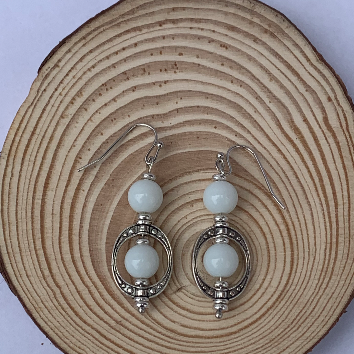 Whisper White Dangle Earrings