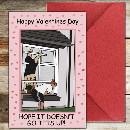 Funny Valentine's Day Card based on Viral Woman in Window Video