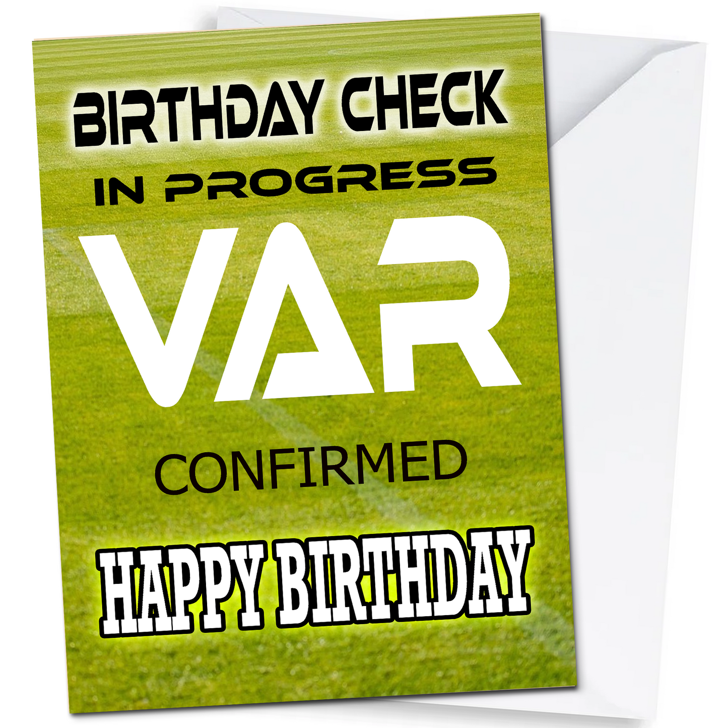 Var Confirmed Birthday Card, A5 Size, Glossy Card with Envelope