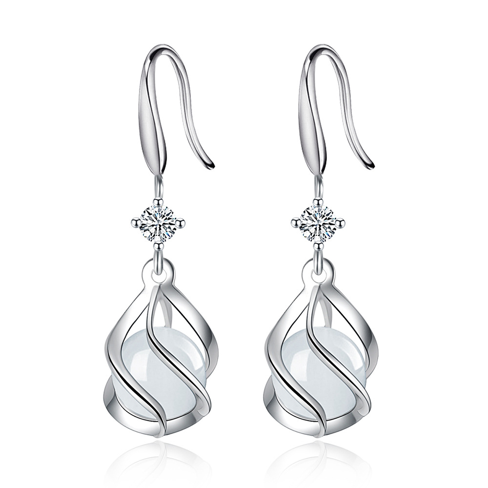 Twist Faux Opal Earrings