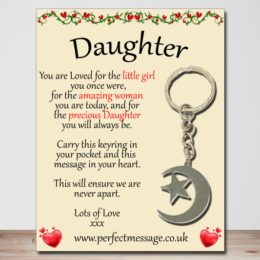 Daughter Inspirational Gift Keyring - Once Were