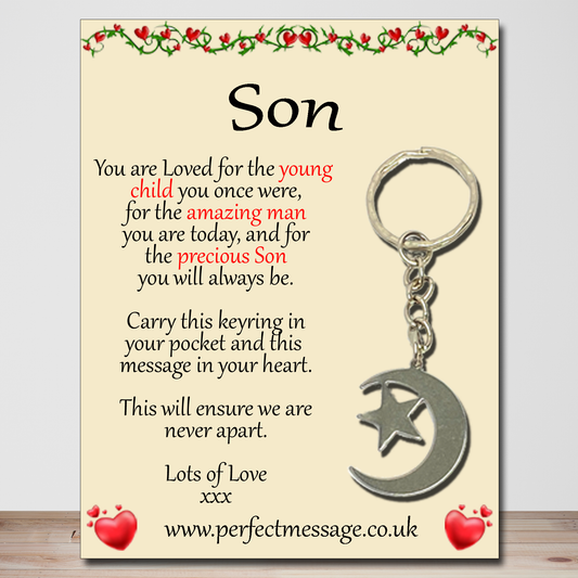 Son Inspirational Gift Keyring - Once Were