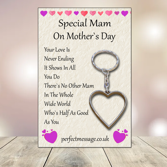 Special Mam Mother's Day Heart Keyring