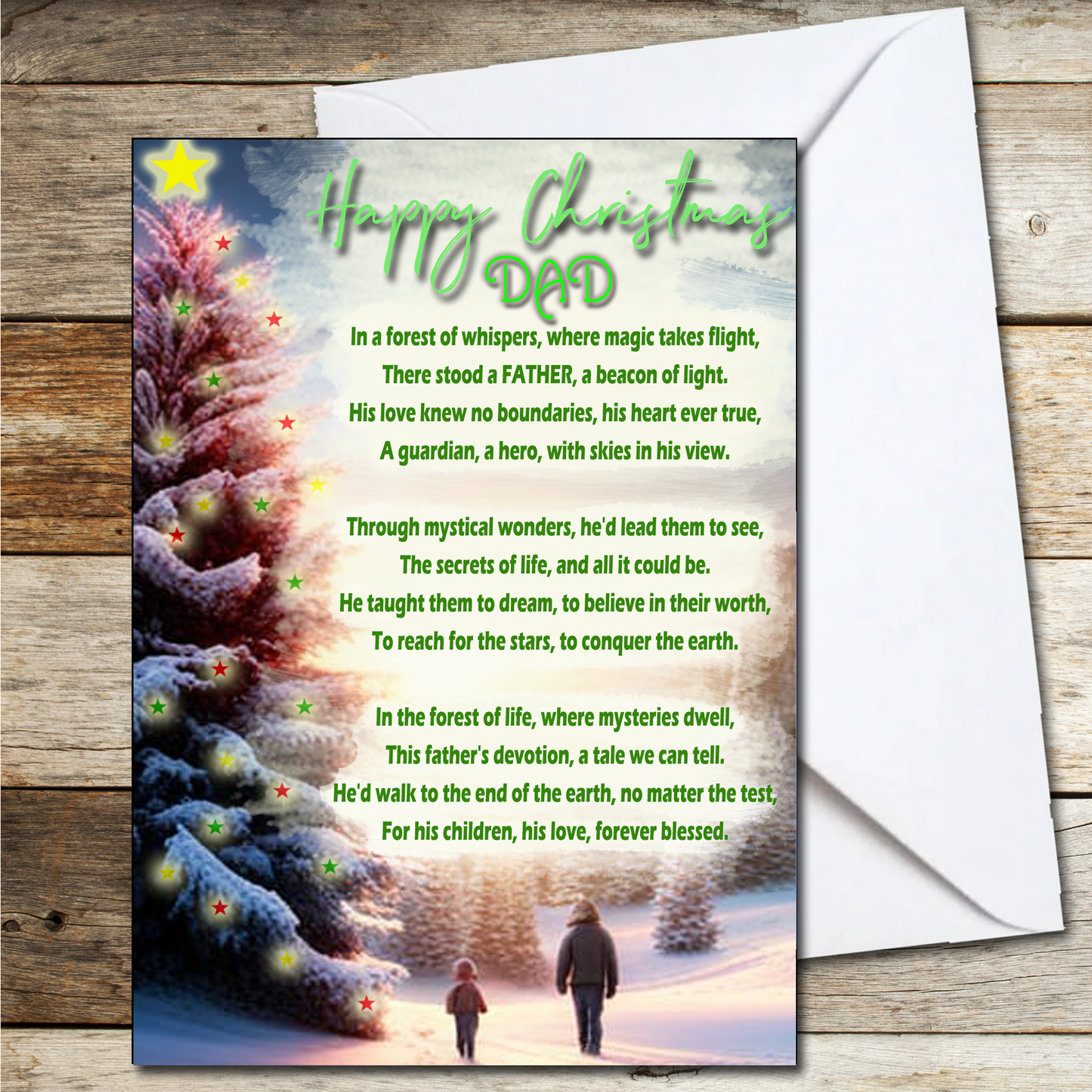 Christmas Card for Dad, A Forest of Whispers A5