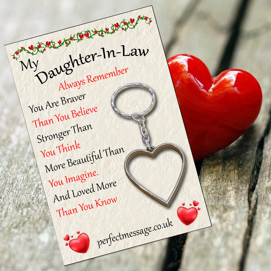Daughter-In-Law Always Believe Keyring Inspirational Gift