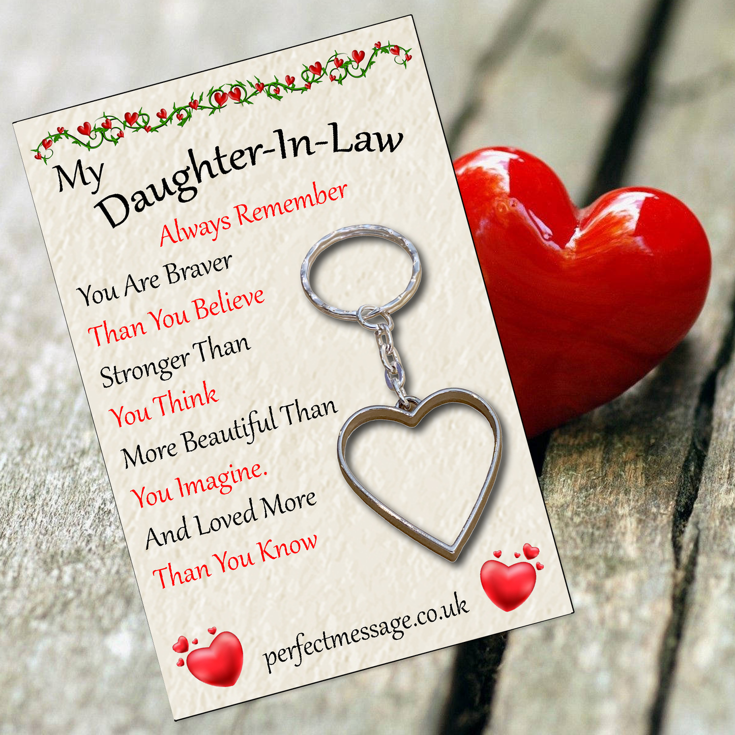 Daughter-In-Law Always Believe Keyring Inspirational Gift