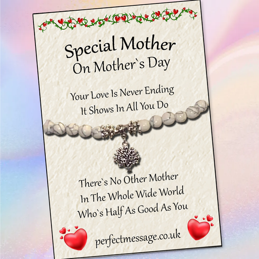 Special Mother`s Day White Inspirational Bracelet