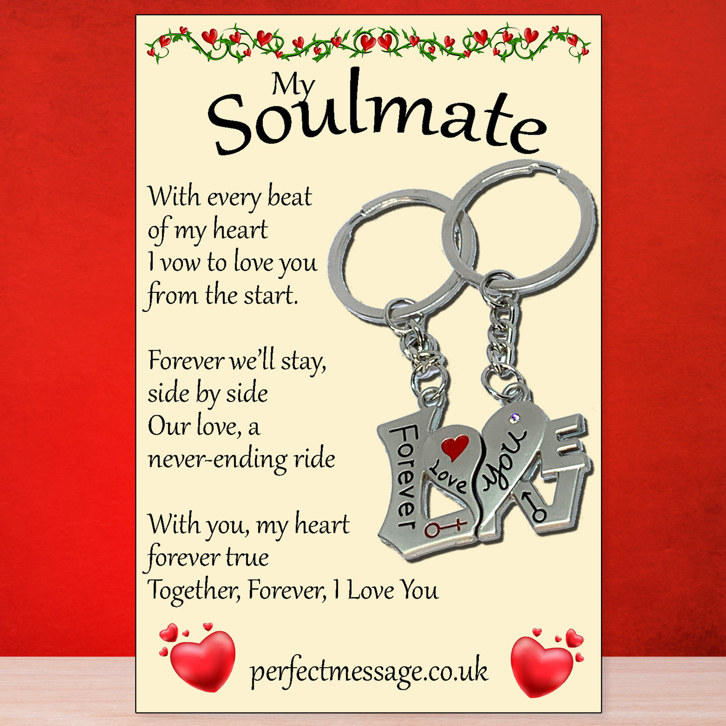 Soulmate Love You Forever Keyrings