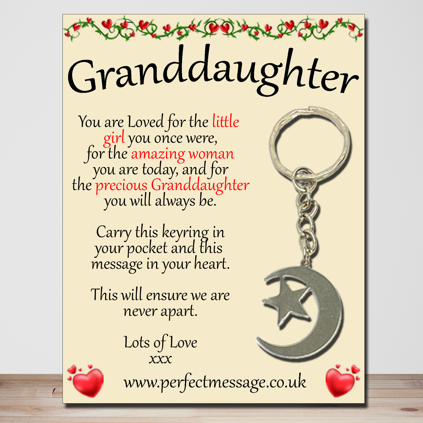 Granddaughter Inspirational Gift Keyring - Once Were
