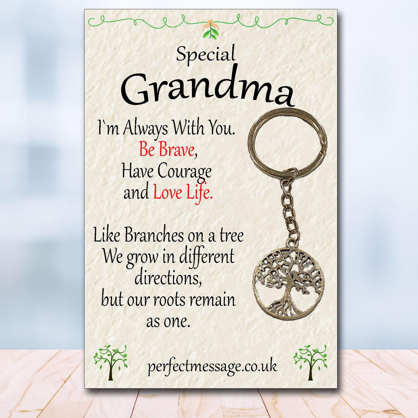 Grandma Tree Of Life keyring Inspirational Gift