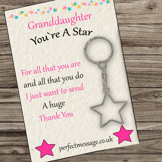 Granddaughter You`re A Star Inspirational Gift
