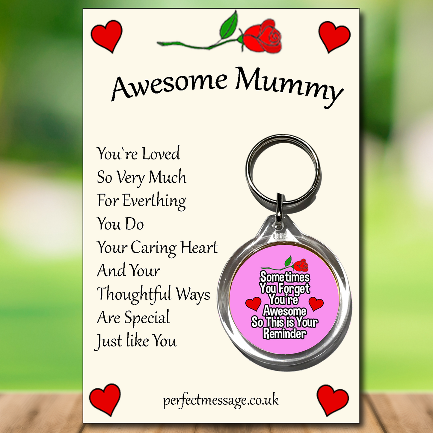 Awesome Mummy Keyring Inspirational Gift