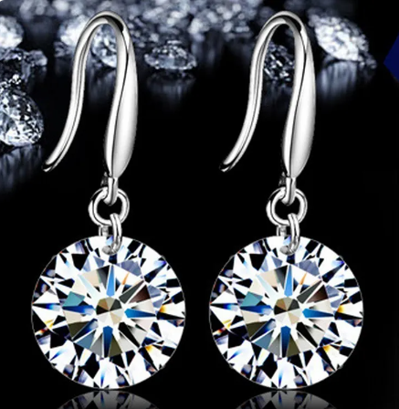 Elegant Zircon Crystal Dangle Drop Earrings