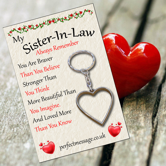 Sister-in-law Always Believe Keyring Inspirational Gift