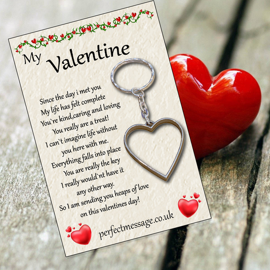 Valentine Heart Keyring Gift