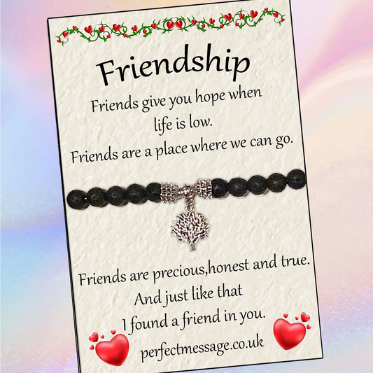 Friendship Black Inspirational Bracelet