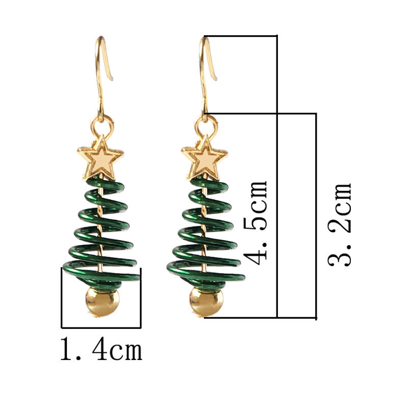 Secret Santa Christmas Tree Earrings Gift Card