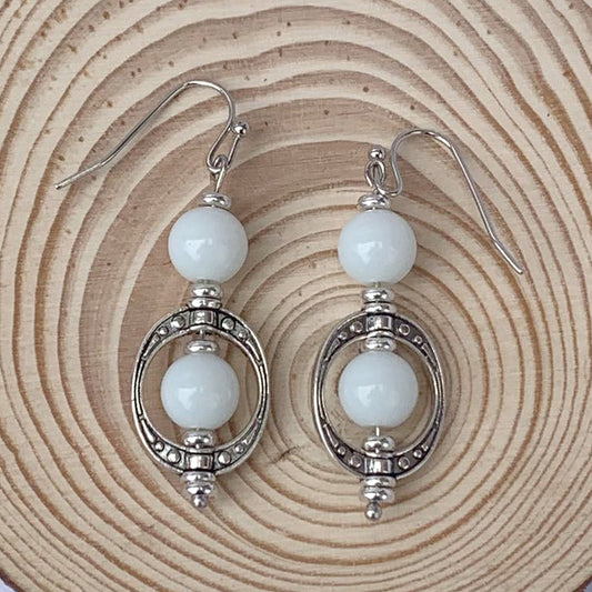 Whisper White Dangle Earrings