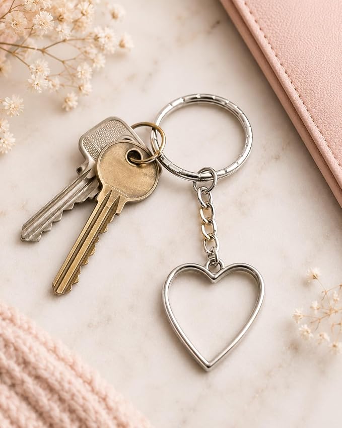 Friend Gift Birthday Keyring Thinking of You Gift for Women (Heart Keyring)