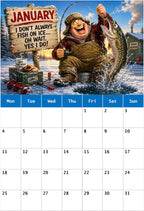 Funny Fishing Calendar 2027 Ideal Gift For Dads, Husbands and Brothers A4 Size