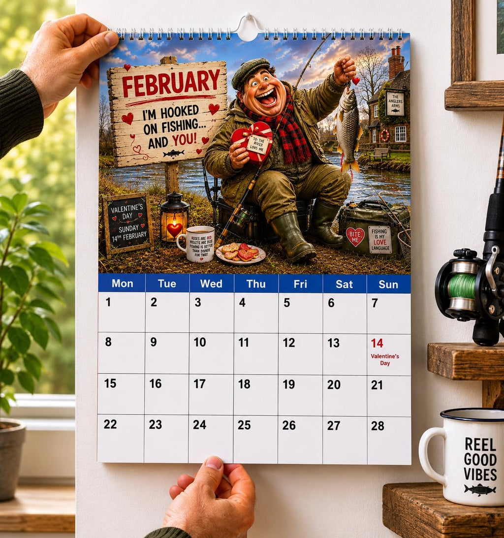 Funny Fishing Calendar 2027 Ideal Gift For Dads, Husbands and Brothers A4 Size