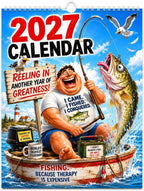 Funny Fishing Calendar 2027 Ideal Gift For Dads, Husbands and Brothers A4 Size