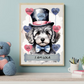 Positive Affirmation Personalised I Am Amazing Prints - Dog With A Top Hat