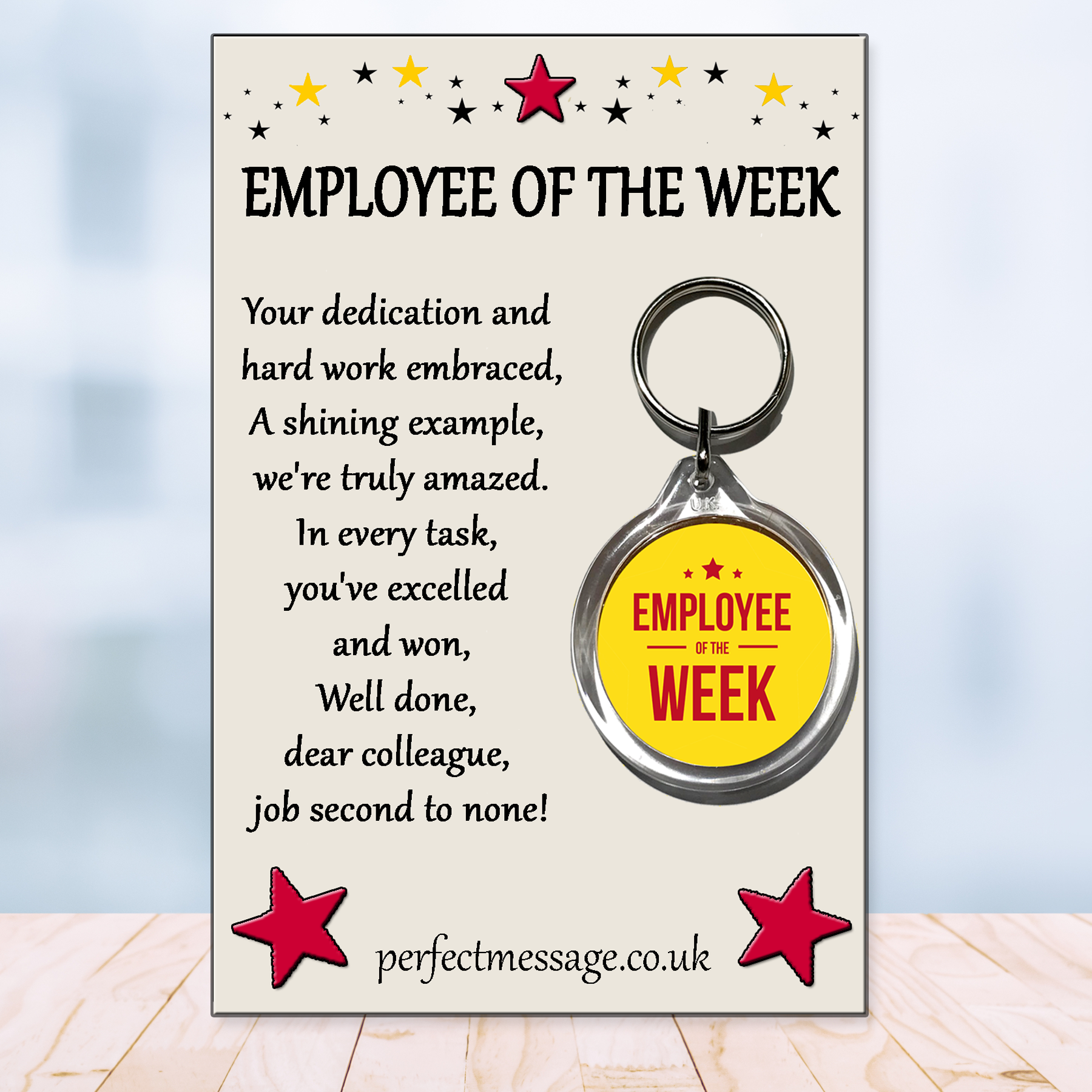 Employee Of The Week Inspirational Keyring
