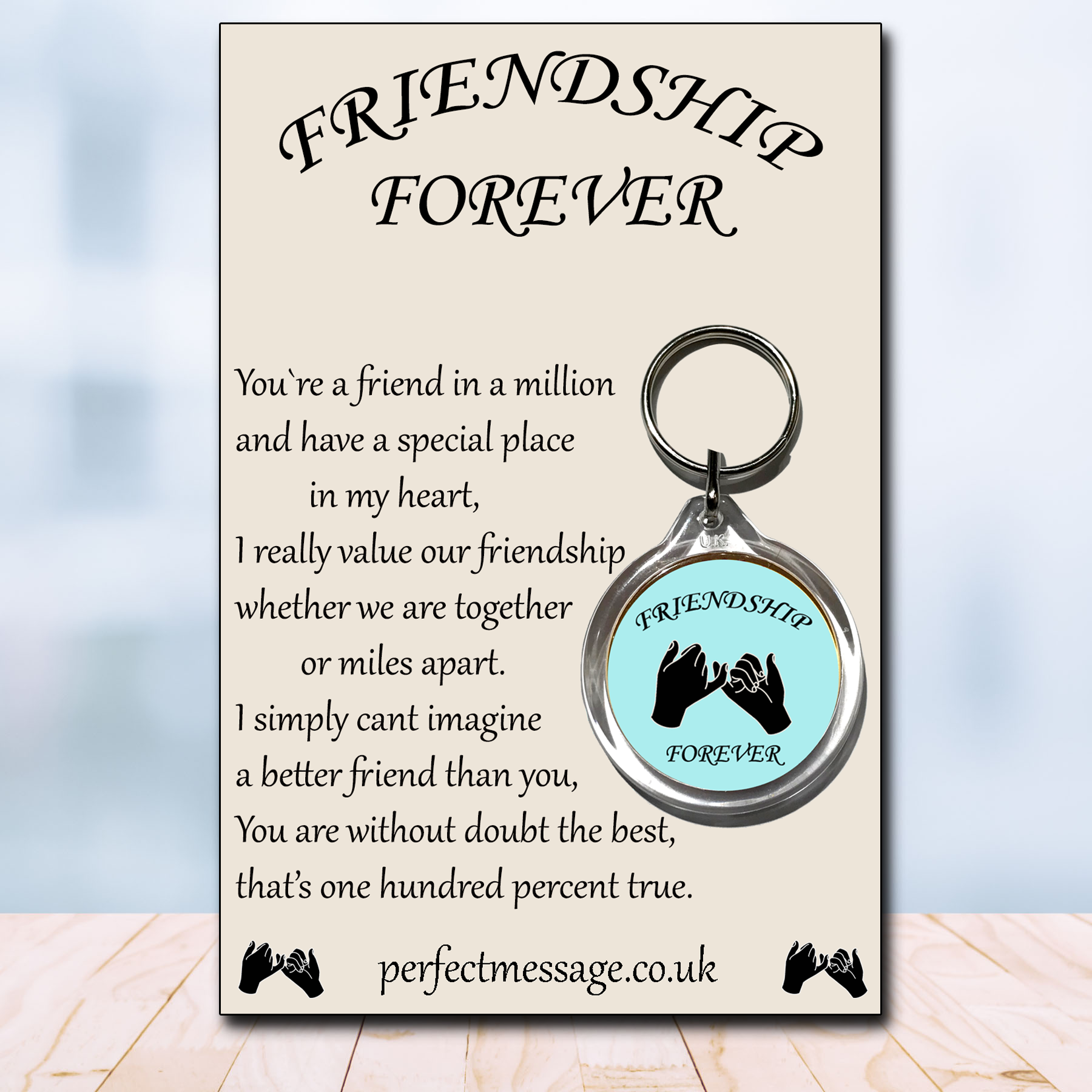 Friendship Forever Inspirational Gift For friends Keyring