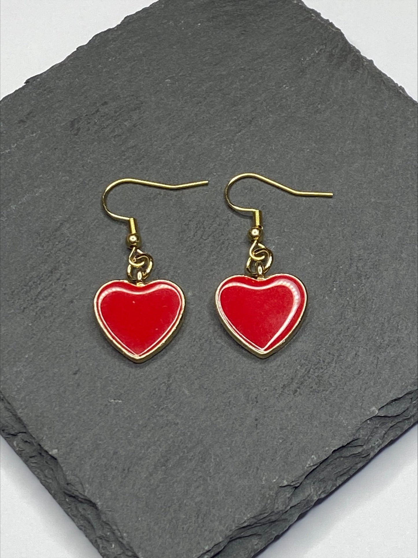 Classic Red Heart Earring