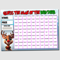 Fundraising Scratch card Game Guess the Reindeers Name Christmas Fete Fayre Party