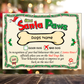 A5 Personalised Dog Christmas Santa Paws Certificates