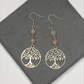 Tree of Life Long Drop Bead Earrings