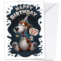 Funny Dog Birthday Card