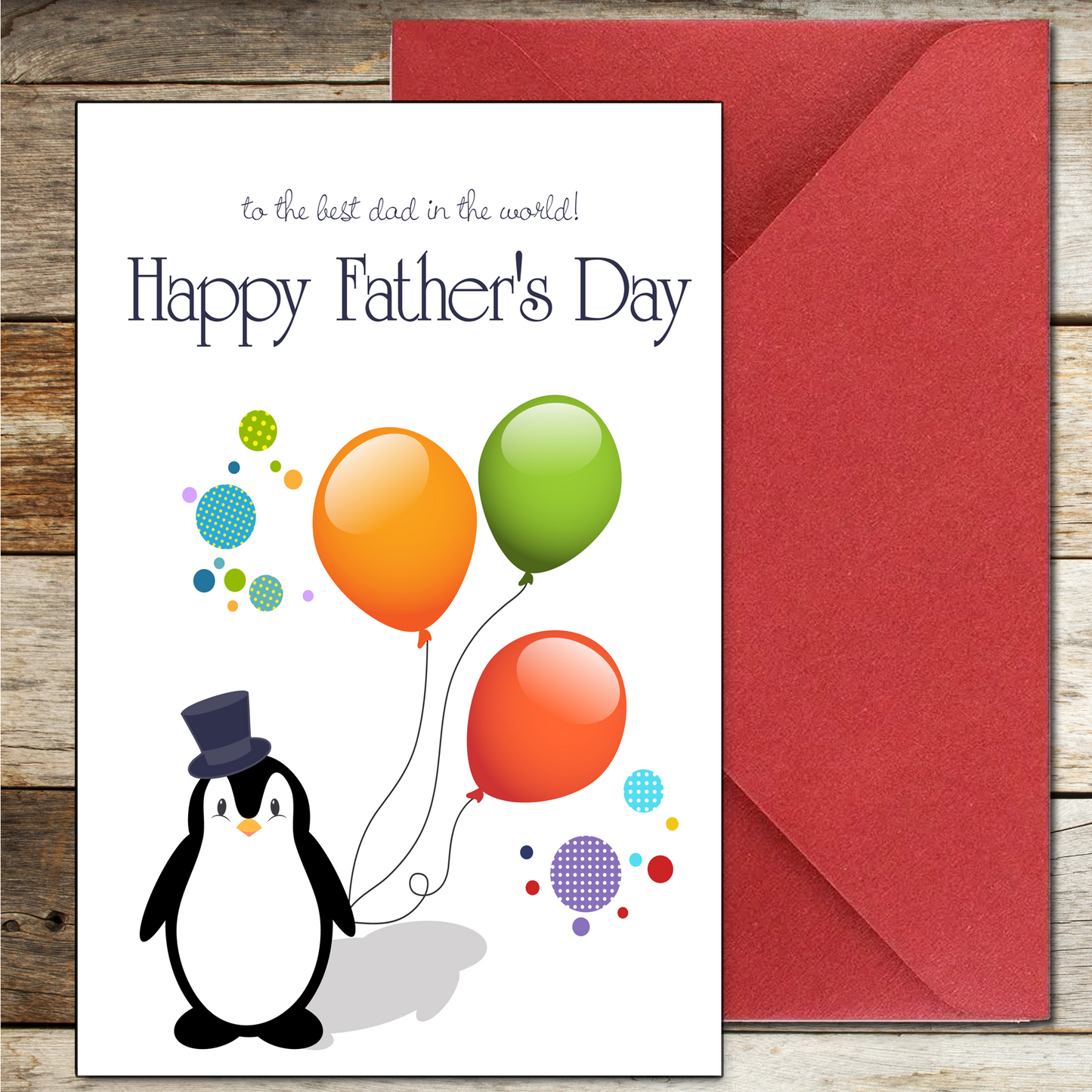 Penguin Father's Day Card