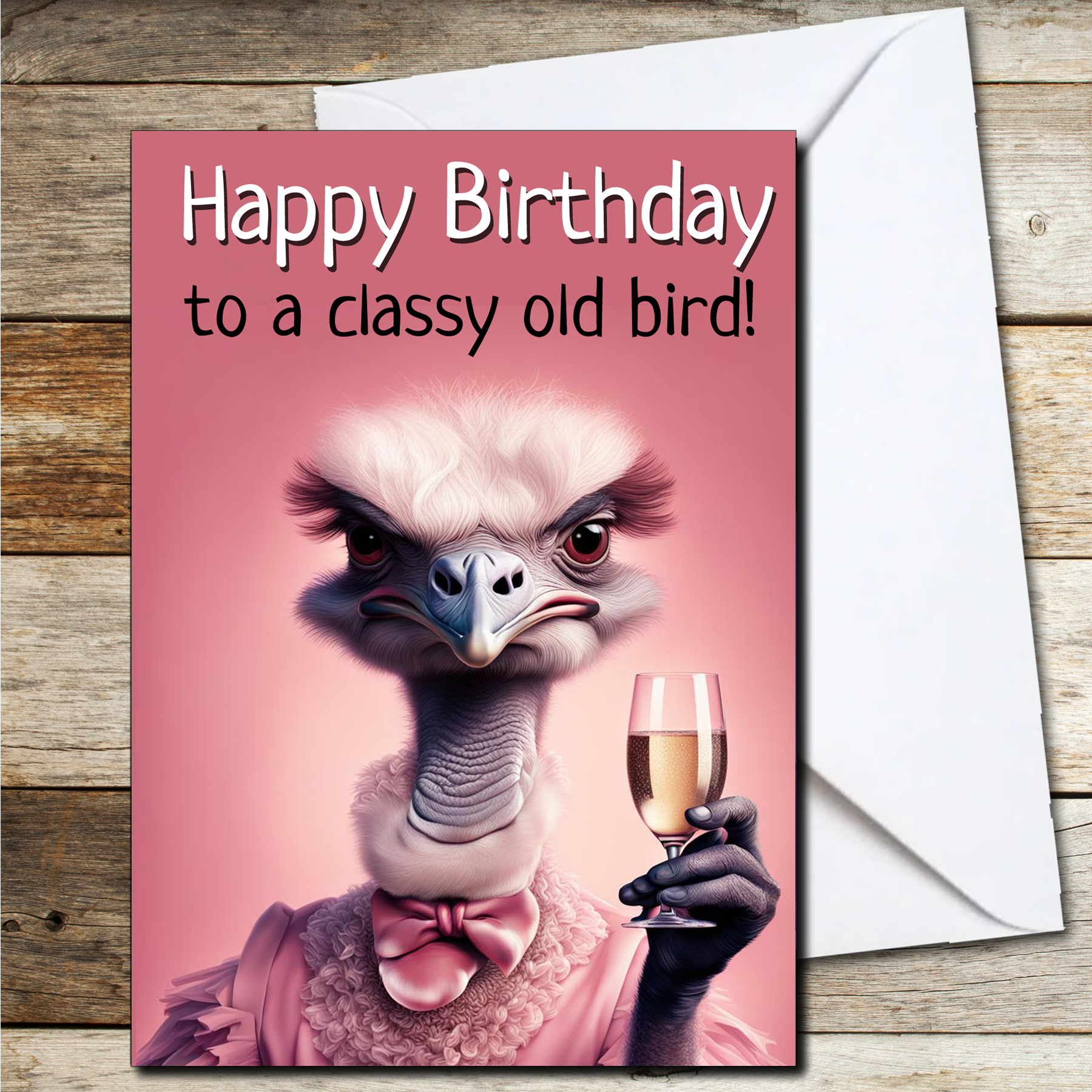 Funny Birthday Cards for Her 'Happy Birthday To A Classy Old Bird' For Wife Sister or Friend