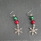 Christmas Frosted Snowflake Earrings