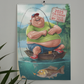 Funny Fishing Calendar 2025 Ideal Gift For Dads, Husbands and Brothers A4 Size