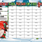 3 Pack Christmas Themed Fundraising Scratchcards, Elf, Reindeer, and Gonk A4 Size, 50 names