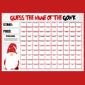 Guess the Name of Gonk Fundraising Game Christmas Fete Fayre A4