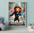 Positive Affirmation Personalised I Am Amazing Prints- Rugby Lion