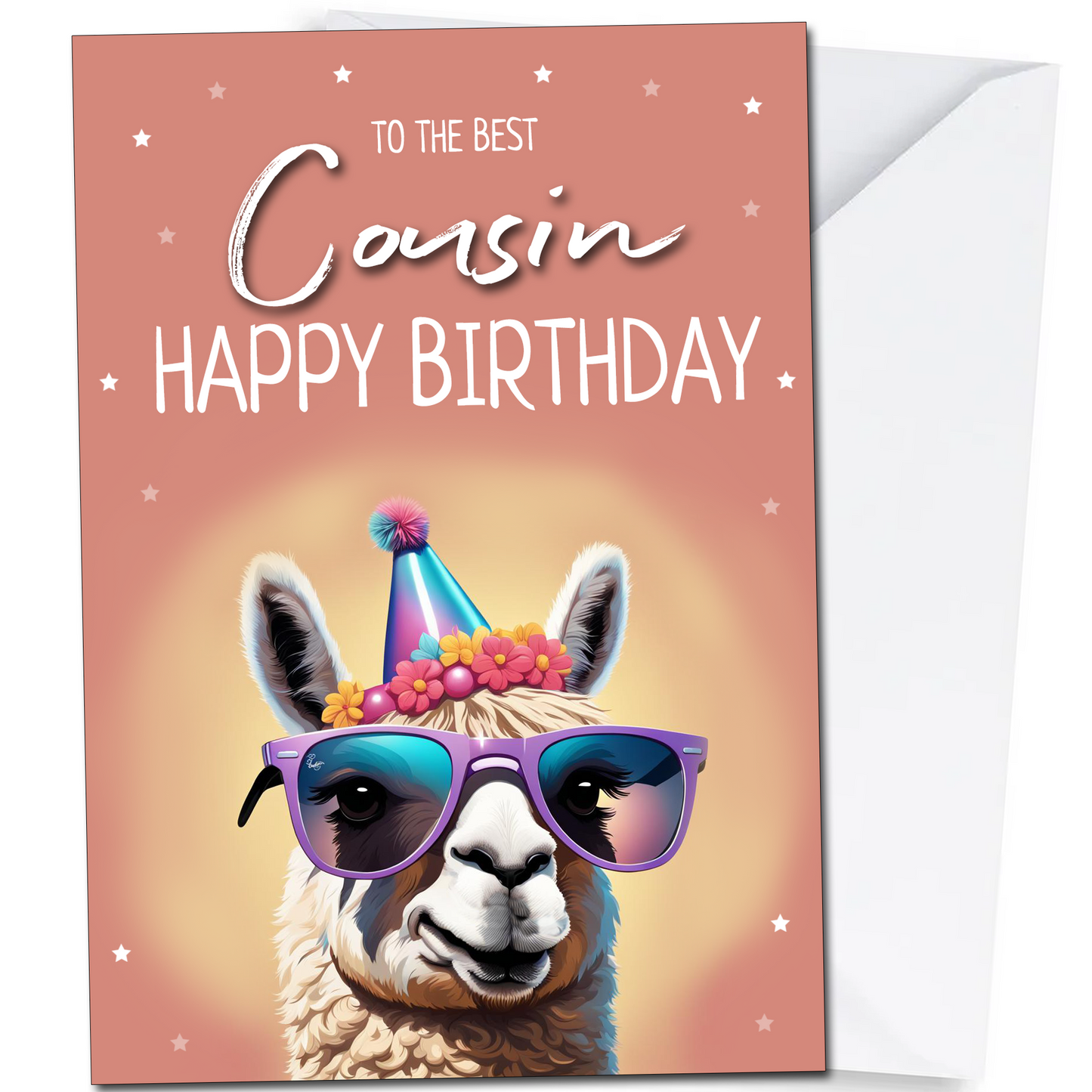 Happy Birthday Card for Cousin Female or Male, A5 Size